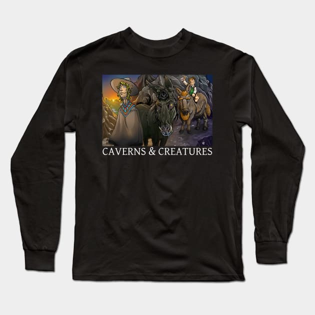 Caverns & Creatures: Donkey Dave and Cooper Long Sleeve T-Shirt by robertbevan